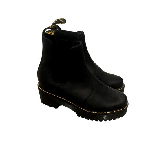 Dr Marten Rometty Wyoming Leather Platform Chelsea Boots in Black - Picture 3 of 7